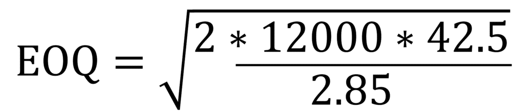 EOQ formula