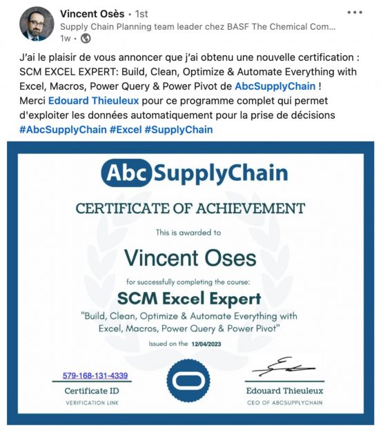 Vincent Oses - Excel